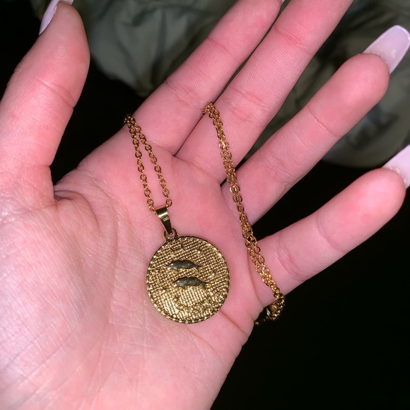 Pisces Astrology Coin Necklace 